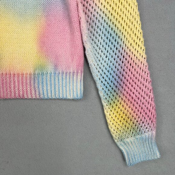 Love Shack Fancy Sweater Womens XS Pastel Rainbow Rosie Pullover Alpaca Wool - Picture 5 of 15